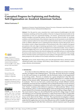 Conceptual Progress for Explaining and Predicting Self-Organization on Anodized Aluminum Surfaces