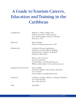 A Guide to Tourism Careers, Education and Training in the Caribbean