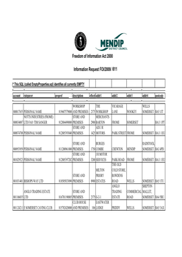 Freedom of Information Act 2000 Information Request FOI/2009/ /611
