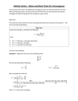 Calculus 2: Infinite Series