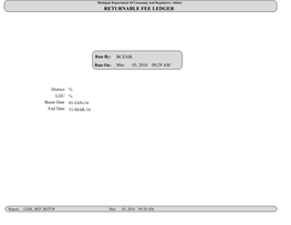 Returnable Fee Ledger