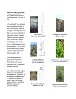 Native Plants of Midway Atoll NWR U.S