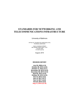 Standards for Networking and Telecommunications Infrastructure