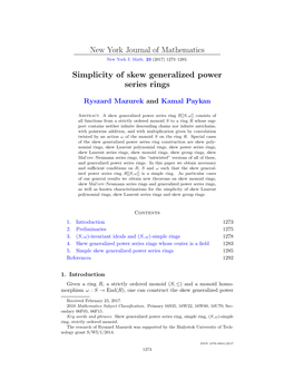 Simplicity of Skew Generalized Power Series Rings