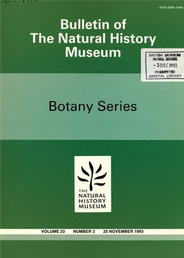 Bulletin of the Natural History Museum