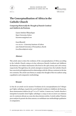 The Conceptualisation of Africa in the Catholic Church Comparing Historically the Thought of Daniele Comboni and Adalberto Da Postioma