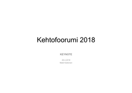 Kehtofoorumi 2018