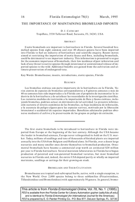 16 Florida Entomologist 78(1) March, 1995 THE
