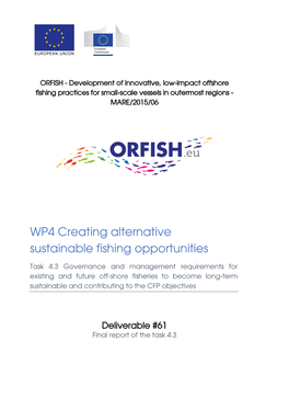 WP4 Creating Alternative Sustainable Fishing Opportunities