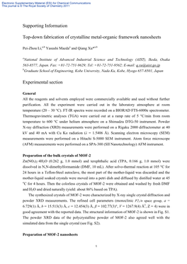 Supporting Information Top-Down Fabrication of Crystalline Metal