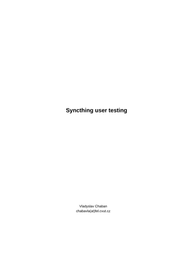 Syncthing User Testing