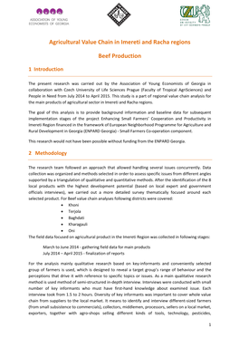 Agricultural Value Chain in Imereti and Racha Regions Beef Production