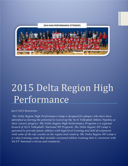 2015 Delta Region High Performance