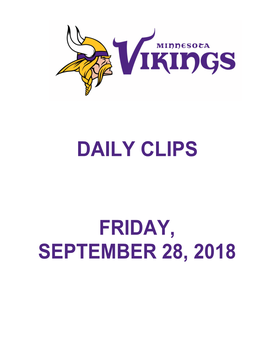 Daily Clips Friday, September 28, 2018