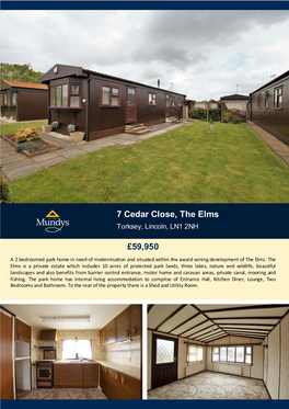 7 Cedar Close, the Elms £59,950