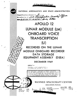 '"'"'" APOLLO 12 ; LUNA R MO DULE (LM) Iii ,',I ,Ili , ,I ,',',I',?