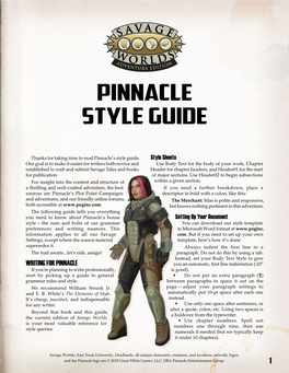 Pinnacle Style Guide