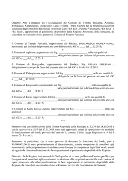 Atto D'impegno Tra L'associazione Dei Comuni Di