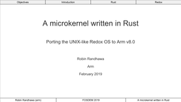 A Microkernel Written in Rust