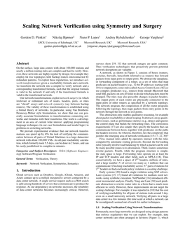 Scaling Network Verification Using Symmetry and Surgery