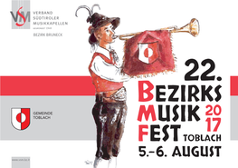 GEMEINDE TOBLACH Geschätzte Musikantinnen Und Musikanten!