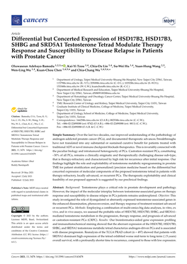 Differential but Concerted Expression of HSD17B2, HSD17B3, SHBG And