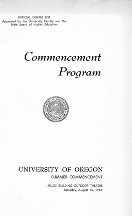 Commencement Program