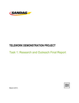 TELEWORK DEMONSTRATION PROJECT Task 1: Research and Outreach Final Report