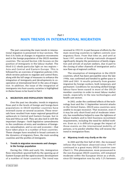 Main Trends in International Migration