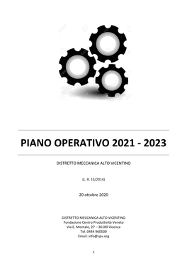 Piano Operativo 2021 ‐ 2023