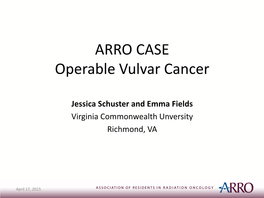 ARRO CASE Operable Vulvar Cancer