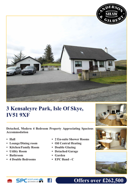 Offers Over £262,500 3 Kensaleyre Park, Isle of Skye, IV51