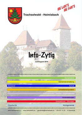 Info-Zytig Juli/Aug 2014