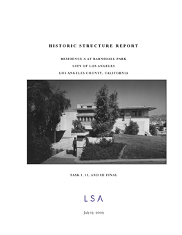 Historic Structure Report