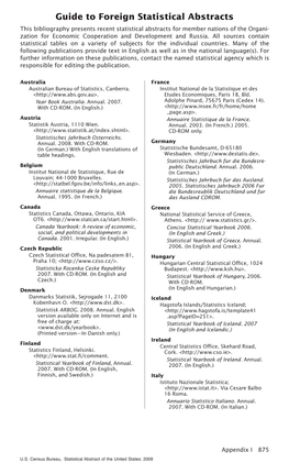 Guide to Foreign Statistical Abstracts