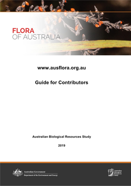 FLORA of AUSTRALIA Guide for Contributors