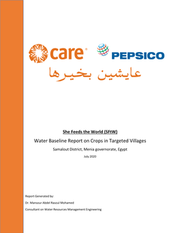 Water Baseline Report on Crops in Targeted Villages Samalout District, Menia Governorate, Egypt