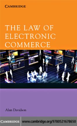 The Law of Electronic Commerce