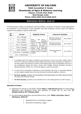 Directorate of Open and Distance Learning(DODL)