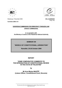 Models of Constitutional Jurisdiction”