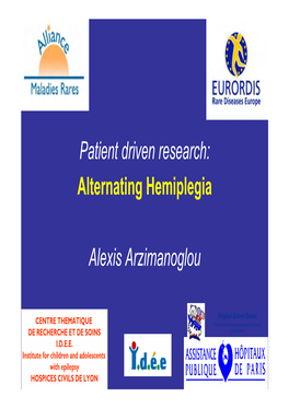 Alternating Hemiplegia Alexis Arzimanoglou