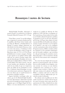 Ressenyes I Notes De Lectura