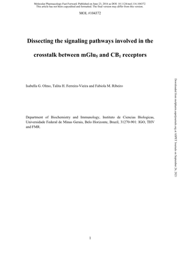 Dissecting the Signaling Pathways Involved in the Crosstalk Between