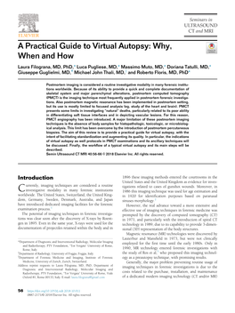A Practical Guide to Virtual Autopsy: Why, When And