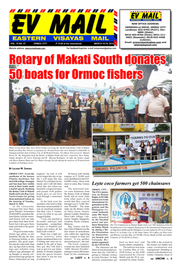 Rotary of Makati South Donates 50 Boats for Ormoc Fishers