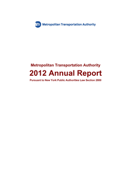 MTA Annual Report Narrative