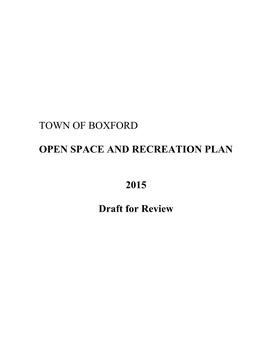 Open Space & Recreation Plan 2015