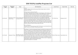 2020 TEEP@Asiaplus Programs List
