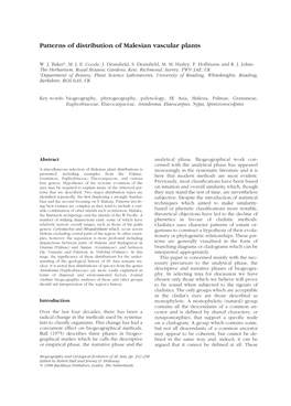 Patterns of Distribution of Malesian Vascular Plants