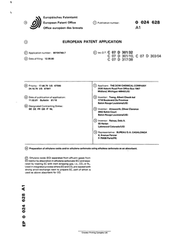 Preparation of Ethylene Oxide And/Or Ethylene Carbonate Using Ethylene Carbonate As an Absorbent